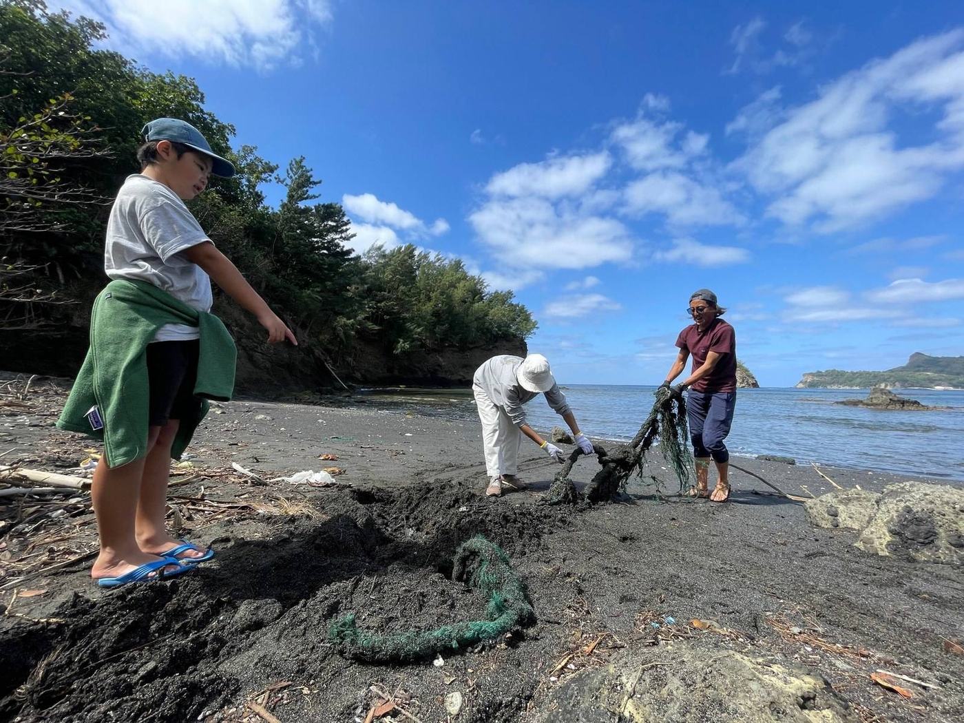 二業地北海岸 海岸清掃の参加者